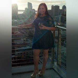 Lace dress in Teal